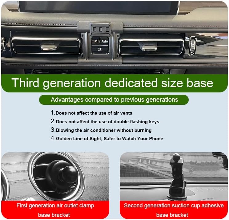 Car Phone Holder for Lincoln Nautilus Auto Accessories [Only for 2021-2023 Nautilus] [Auto Lock Hands Free Cell Phone Mount Car fits for iPhone & All Smartphones] – Enhanced Compatibility and Speed