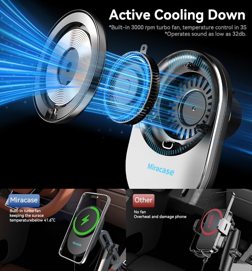 Miracase [2025 Latest Upgraded] Universal Cup Phone Holder for Car, [Rotatable & Adjustable] Long Neck Car Cup Holder Phone Mount Compatible with iPhone, Samsung, Google & More Smartphones – Enhanced Compatibility and Speed