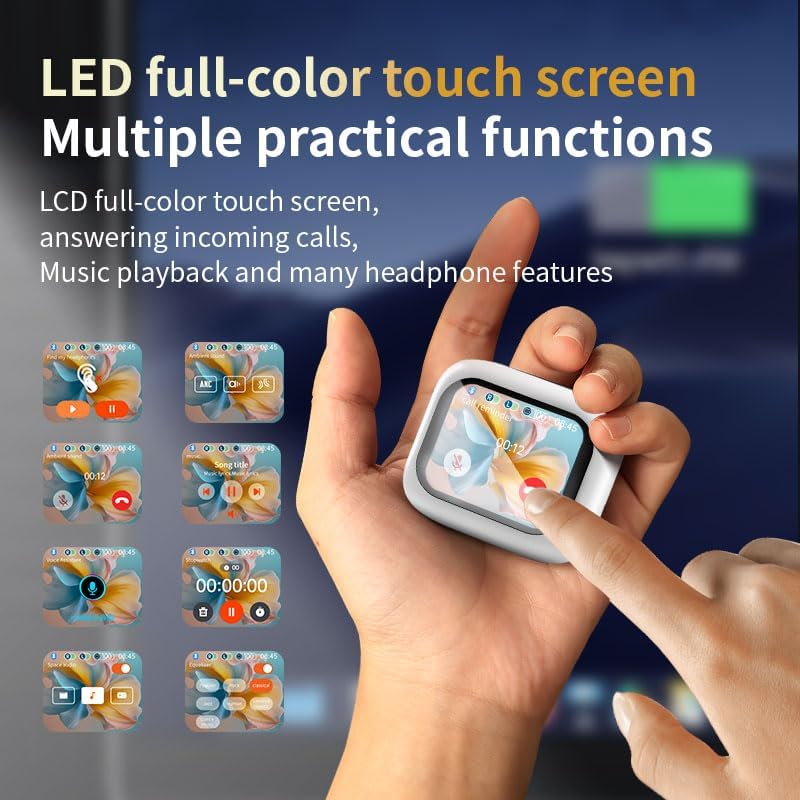 Premium Bluetooth Wireless Earbuds with Touch Control – IPX5 Waterproof for Enhanced Durability – Noise Isolation & 360° Surround Sound for Ultimate Listening Experience – Ideal for Fitness & Everyday Use (White)