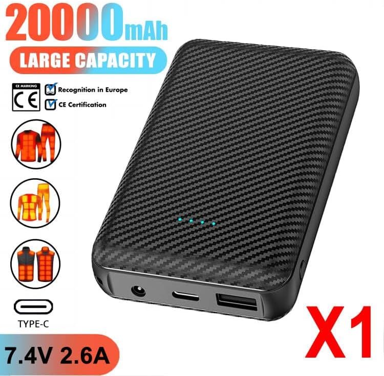 Revolutionary Kevis Heated Gilet Vest with Built-in 20000 m Ah Portable Power Bank – Stay Warm and Charge Your Devices On-the-Go with 7.4 V 3 A Fast USB Output – Perfect for i Phone, Samsung, Huawei Users – Lightweight, Versatile, and Ideal for Outdoor Adventures