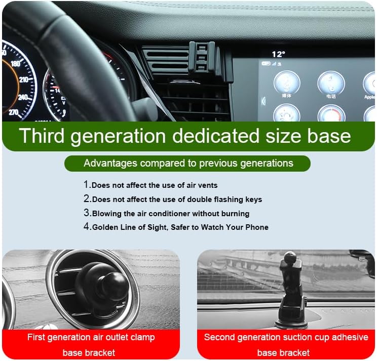 Premium Car Phone Holder for 2018-2020 Buick Regal Sportback & Regal Tour X – Secure Auto Lock Hands-Free Smartphone Mount with 360° Rotation for i Phone & Android – Enhance Safety and Navigation Convenience