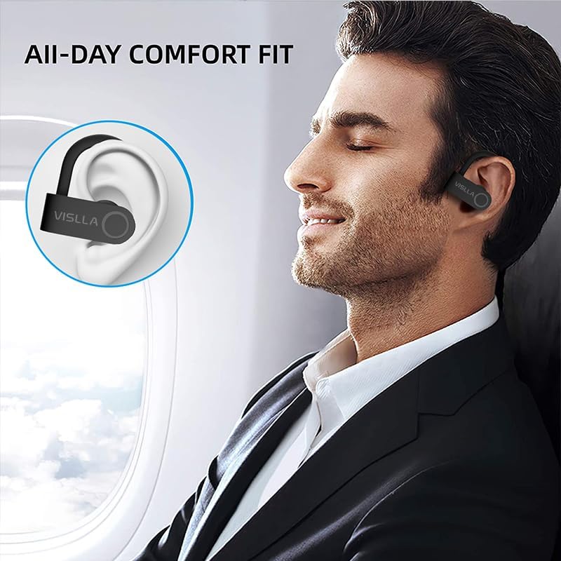 Premium Waterproof Wireless Earbuds – Bluetooth Headphones with 11 Hours Playback for Active Lifestyles, In-Ear Design with Secure Earhooks, Built-in Microphone for Hands-Free Calling, Ideal for Sports and Gym Workouts – Enhanced Compatibility for Seamless Connectivity