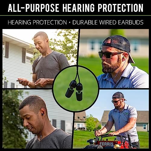ISOtunes Wired Earplug Headphones – Enhanced Noise Cancelling Earbuds with 29 NRR for Maximum Sound Isolation, IPX5 Waterproof for Active Use, Durable Braided Wire Construction, OSHA Compliant for Workplace Safety, Perfect for Music and Communication