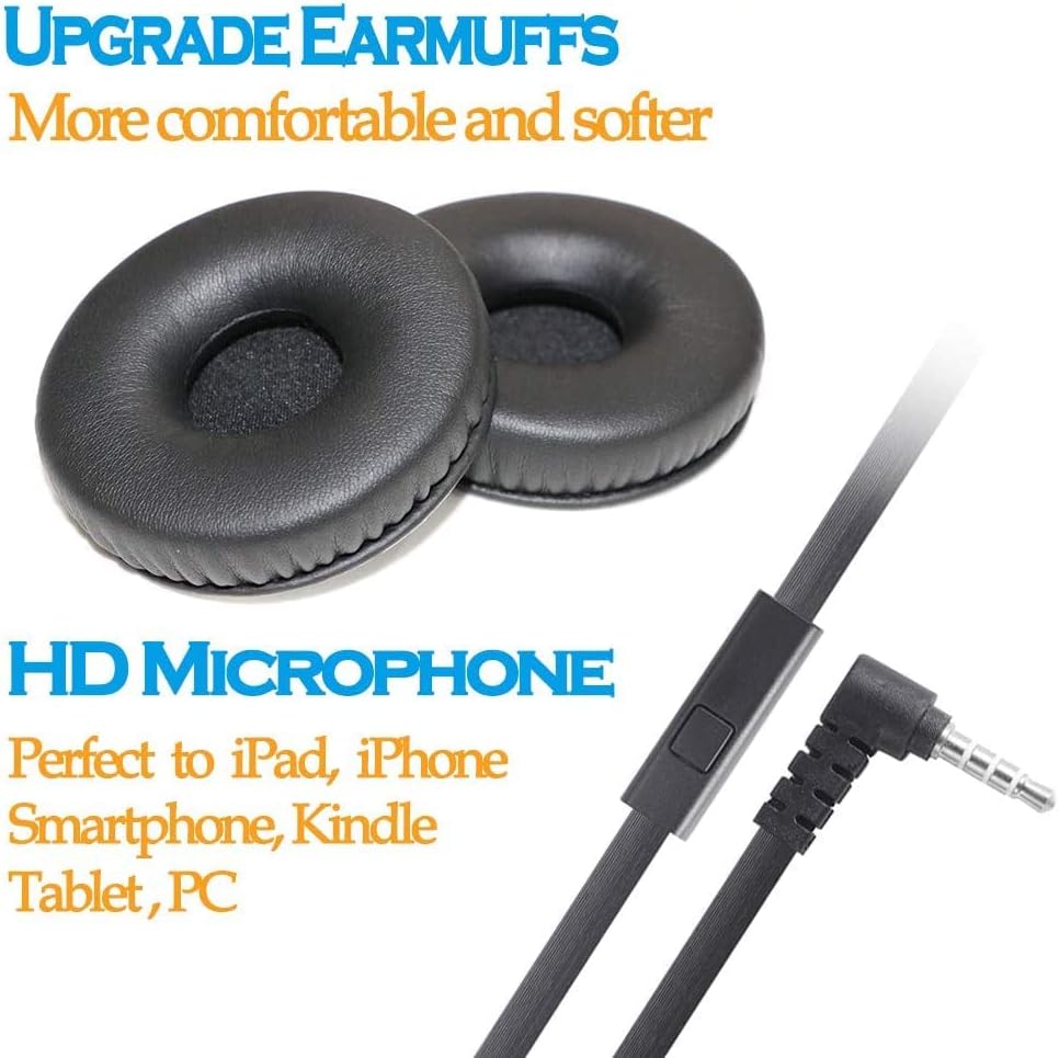 K-12 Classroom Headphones with Microphone – Durable Wired Student Audio Solution for Enhanced Online Learning, Travel & Library Use – Comfortable Fit, Adjustable Design, Superior Sound Quality & Device Compatibility for Kids – 2 Pack
