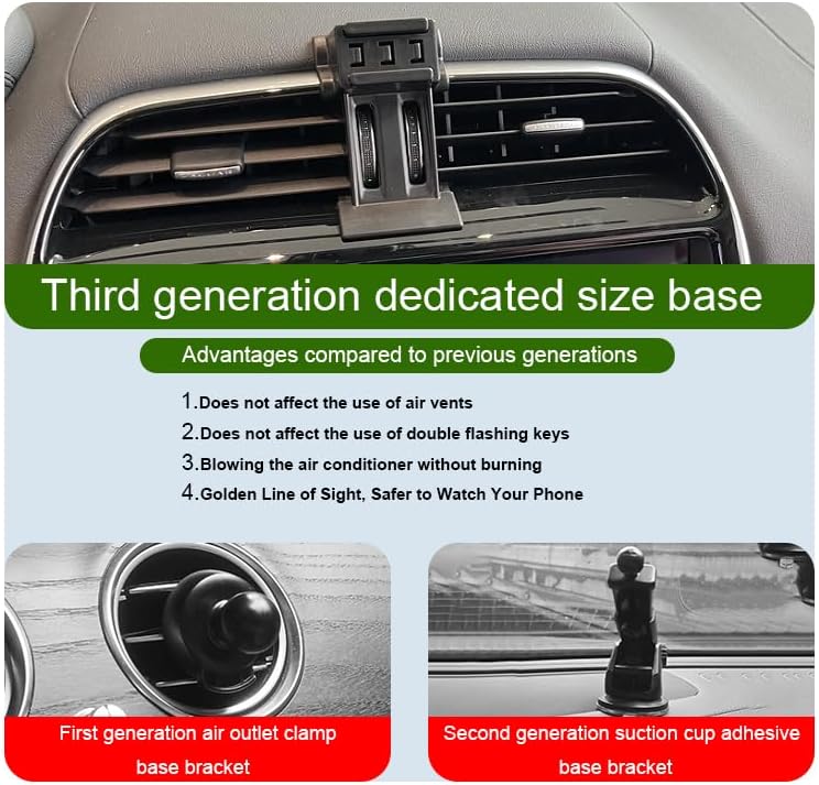 Car Phone Holder for Jaguar XF Auto Accessories [Only for 2016-2020 XF] [Auto Lock Hands Free Cell Phone Mount Car fits for iPhone & All Smartphones] – Enhanced Compatibility and Speed