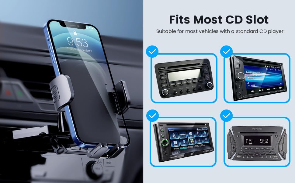 Qifutan Universal Car Phone Holder – Secure Dashboard Mount for All Smartphone Models with 360-Degree Rotation and Strong Adhesive Base – Enhance Driving Safety and Hands-Free Convenience