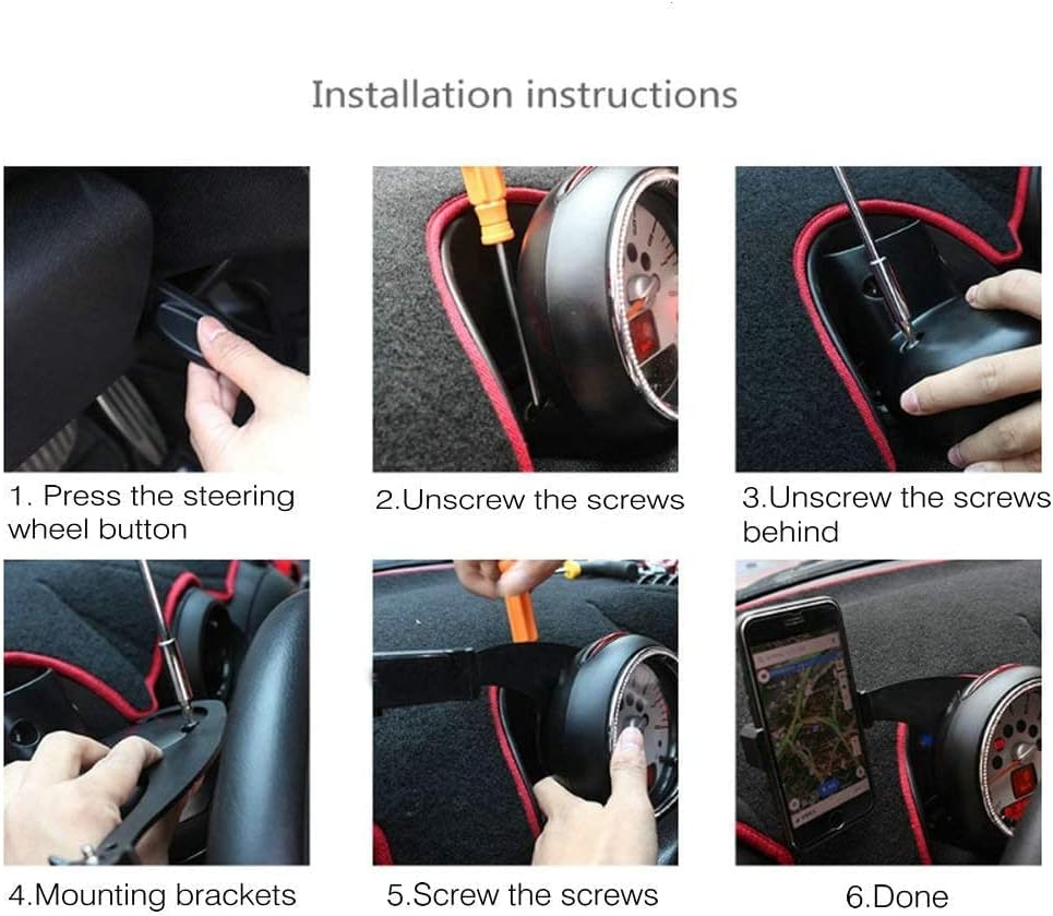 Heinmo 360° Adjustable Car Phone Holder for Cooper R60 Countryman & R61 Paceman – Innovative GPS Cup Mount for Enhanced Smartphone Accessibility and Safe Driving Experience – Universal Compatibility & Easy Installation – Sturdy Cradle Design for Secure Device Support