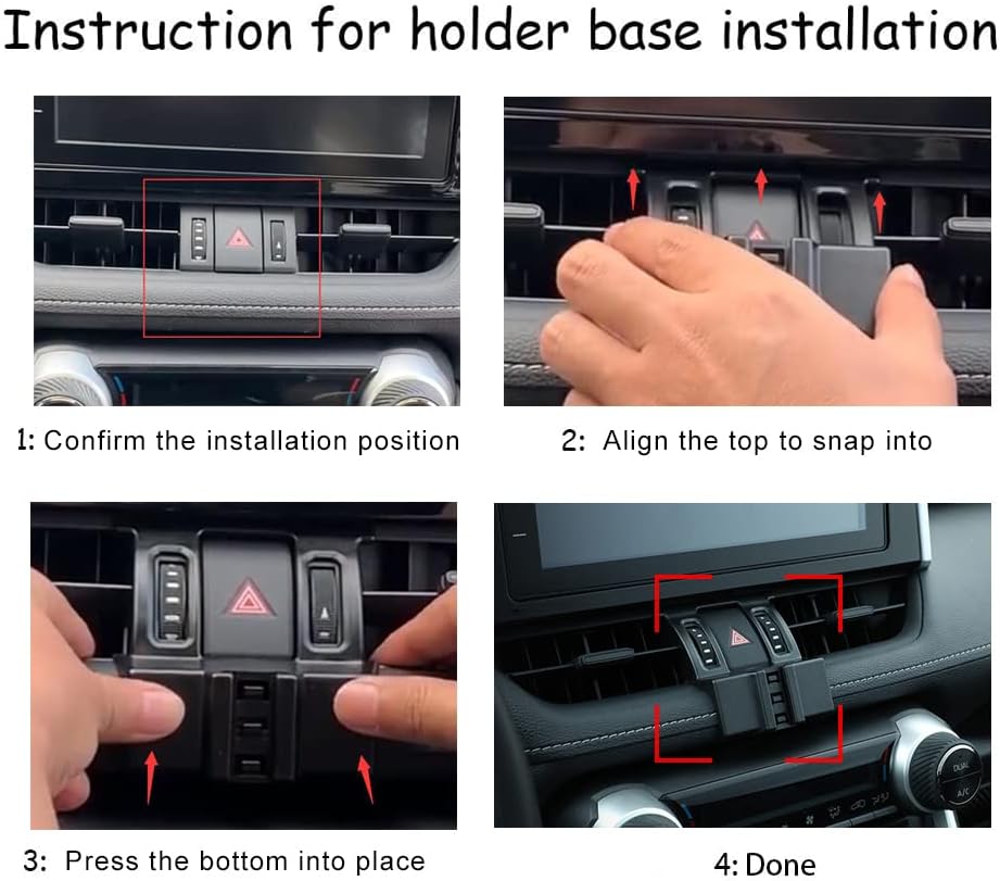 Custom Wireless Car Charger Phone Mount for Toyota RAV4 (2019-2022) – Fast Charging Holder for i Phone & Samsung – Sleek Silver Design for Ultimate Convenience and Safety on the Go