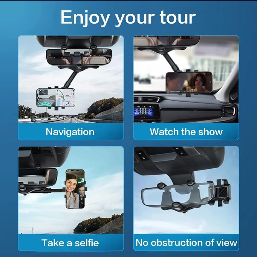 Flexible Gooseneck Magnetic Phone Holder for Car – 12-Inch Suction Cup Mount for Safe Hands-Free Navigation and Communication, Universal Compatibility for All Smartphones