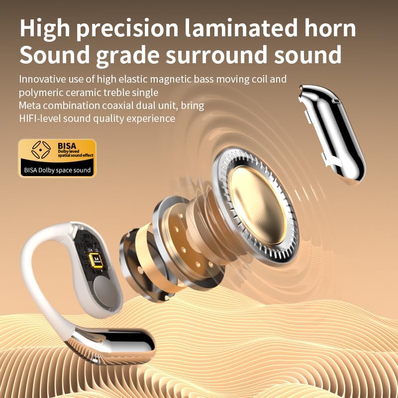 Elevate Your Audio Experience with Q16 PRO Wireless Translation Earbuds – Cutting-Edge Bluetooth 5.4 Connectivity, Unrivaled 70-Hour Battery Life, IPX5 Waterproof Protection, Effortless Touch Controls, Open Ear Comfort for Environmental Awareness, and Secure Ergonomic Fit – Perfect for Active Travelers and Fitness Enthusiasts Seeking Versatile Communication and Entertainment Solutions
