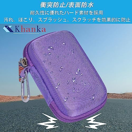 Khanka Compact Hard Shell Travel Case for Anker Mag Go 10000 m Ah Power Bank – Lightweight & Shockproof Protection for Apple Watch Charging – Ideal for Outdoor Adventures with Carabiner Clip – Dust & Water Resistant Storage Solution – Secure Design with Internal Buckle & Mesh Pocket for Accessories – Case Only, No Battery Included