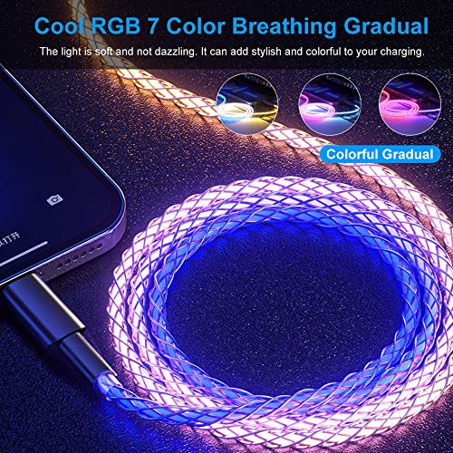 BANVCO 4.9 ft MFi Certified i Phone Charger with LED RGB Light – Fast Charging USB to Lightning Cable for i Phone 14, 13, 12, 11, Pro, XS Max, XR, X, 8, 7, 6 Plus, SE – Enhanced Durability & High-Speed Data Sync for Modern Users
