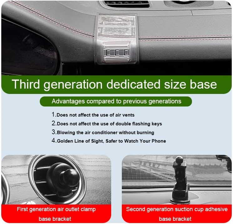 Car Phone Holder for Porsche Cayenne Auto Accessories [Only for 2024-2025 Cayenne/Cayenne Coupe] [Auto Lock Hands Free Cell Phone Mount Car fits for iPhone & All Smartphones] – Enhanced Compatibility and Speed