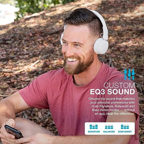 JLab Studio ANC On-Ear Wireless Headphones – Premium Bluetooth 5 Technology with 34+ Hours Playtime, 28+ Hours Active Noise Cancellation, Customizable EQ3 Sound Profiles, Luxurious Faux Leather & Cloud Foam for Ultimate Comfort – Perfect for Commuters and Home Relaxation