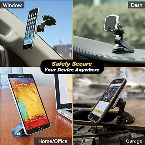 Scosche Magic Mount Pro MPD2 PK-UB: Advanced Magnetic Car Phone Holder for i Phone & Android – 360° Adjustable Hands-Free Driving Solution – Secure & Stable 2-Pack for Ultimate Convenience – Universal Compatibility for All Devices