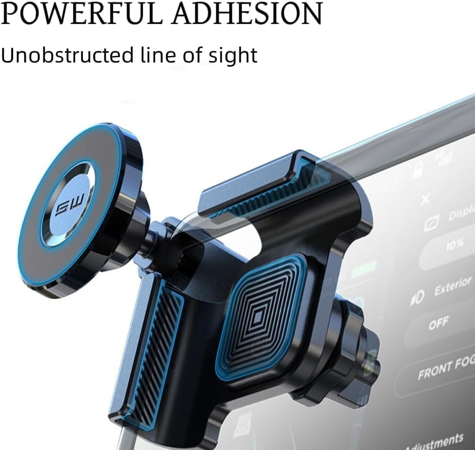 Phone Mount for Tesla Model 3 Accessories,Strongest Magnet Power Magnetic Car Phone Holder Mount for Tesla Model Y Accessories,for All iPhone & Android Phones with Magnetic Ring (Black, M) – Enhanced Compatibility and Speed