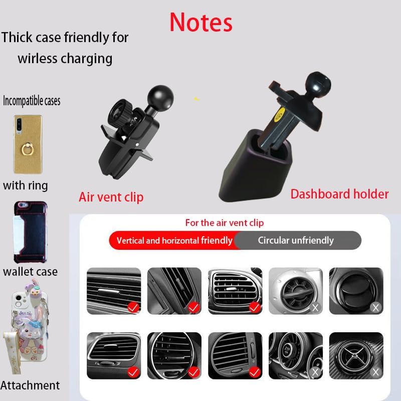 Stylish Wireless Car Charger with Auto-Clamping Fast Charging – Sleek Blue Phone Mount for i Phone, Samsung & Android – Dashboard & Air Vent Versatility for Safe, One-Handed Operation