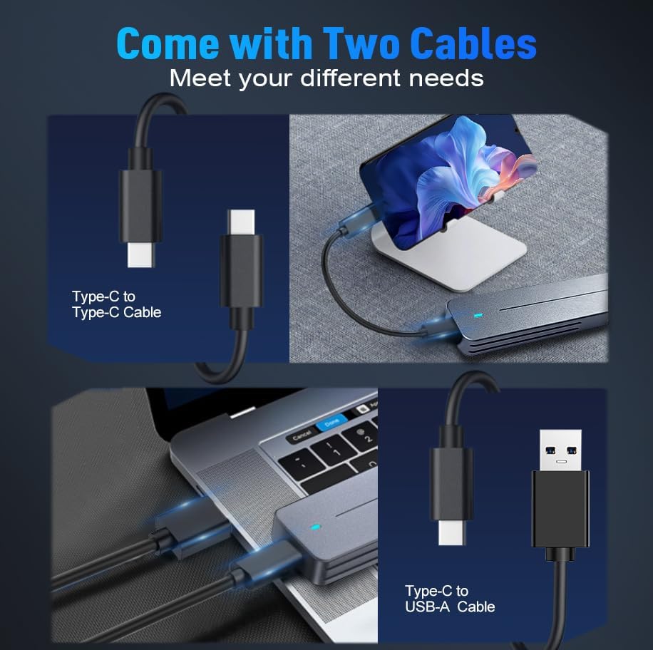 Revolutionize Your Storage with the VCOM M.2 NVMe Enclosure – High-Speed 10 Gbps USB 3.1 Aluminum Adapter for M-Key/M+B Key SSDs (2230/2242/2260/2280) – Ultimate Compatibility with Windows, Mac, Linux & Android – Built-in Cooling Pad for Enhanced Thermal Performance and Reliability