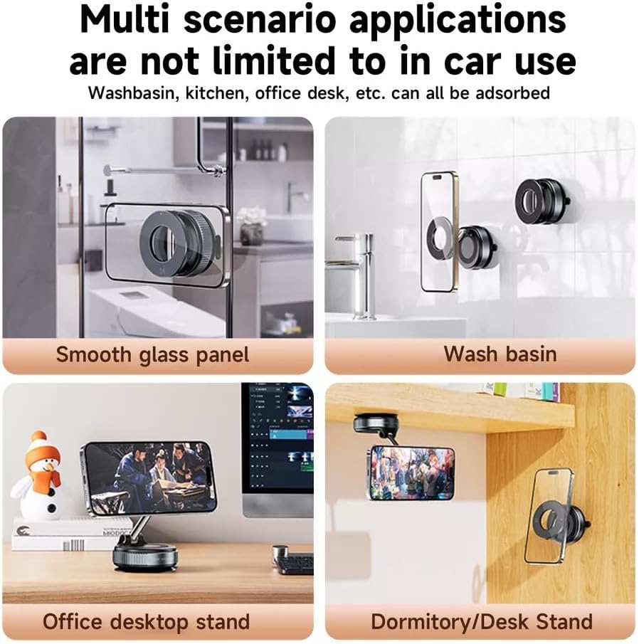 Elevate Your Hands-Free Experience with the Ultra-Strong Magnetic Phone Holder – 360° Adjustable & Foldable Design for Seamless Use in Cars, Gyms, and Beyond – Compatible with i Phone & Android Devices (Sleek Black) – Dependable Stability and Style for Active Lifestyles