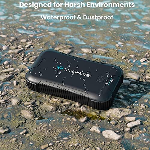 Ultimate TECHSMARTER 30000 m Ah Waterproof Rugged Power Bank with 20 W USB-C Fast Charging & Built-in Flashlight – Perfect Outdoor Companion for All Weather Adventures, Ensuring Unmatched Device Compatibility and Reliability