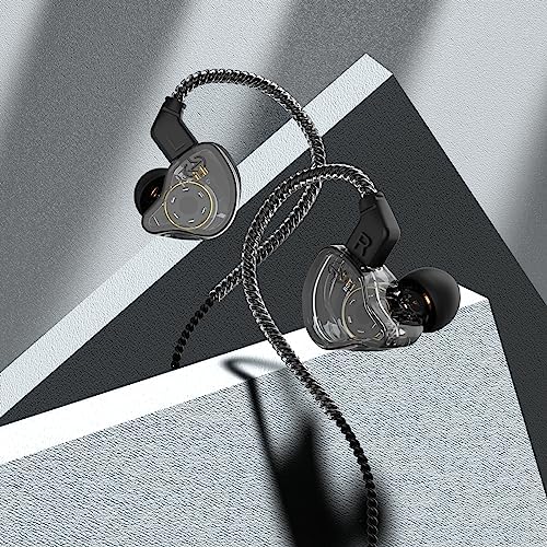 Kinboofi CCZ Melody Dynamic Dual Driver In-Ear Monitor Earbuds with Mic – Premium Hi-Fi Wired Headphones for Musicians, Deep Bass Sound with Ergonomic Comfort, Ideal for Studio and On-the-Go Listening