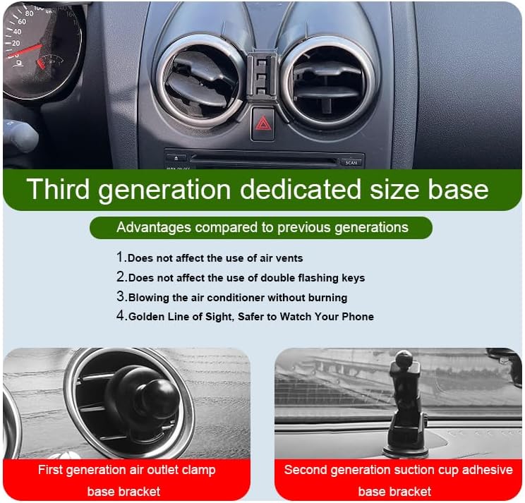 Nissan Rogue 8-Inch Touchscreen Car Phone Holder | Hands-Free Auto Lock Mount for 2021-2025 Models | Secure Smartphone Cradle for Safe Driving | Easy Tool-Free Installation | Enhance Navigation & Connectivity While You Drive