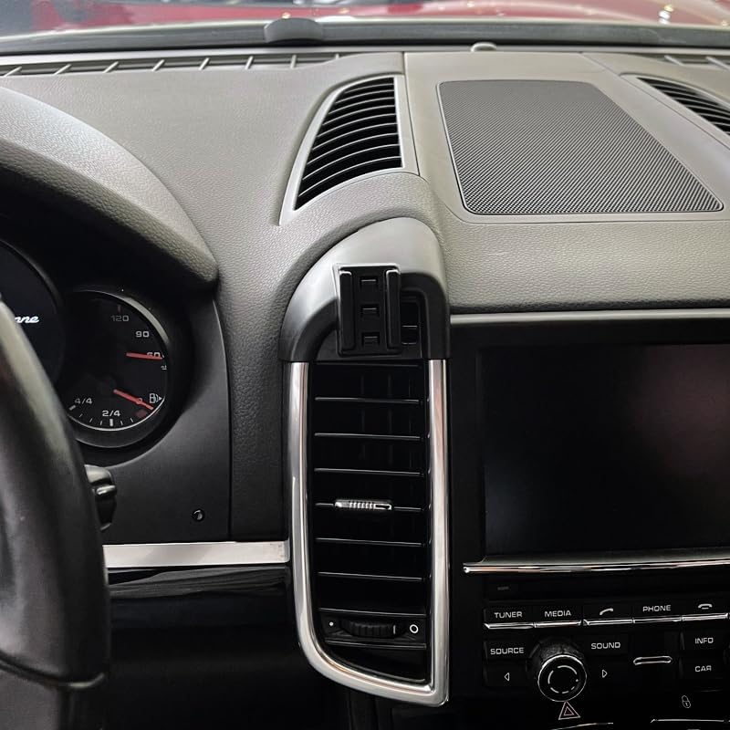 Sleek and Secure Car Phone Mount for 2016-2017 Porsche Cayenne – Effortless Vent Installation & Adjustable Angles for Ultimate Driving Convenience – Premium Accessory for All Smartphone Models, Enhancing Aesthetic Appeal and Safety
