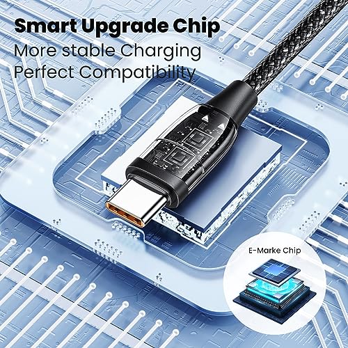 Ultimate 100 W USB C Multi Charging Cable – USAMS 6.6 FT 5-in-1 Fast Sync Nylon Braided Charger for Laptops, Tablets, and Smartphones – Unmatched Speed and Universal Compatibility for All Your Devices