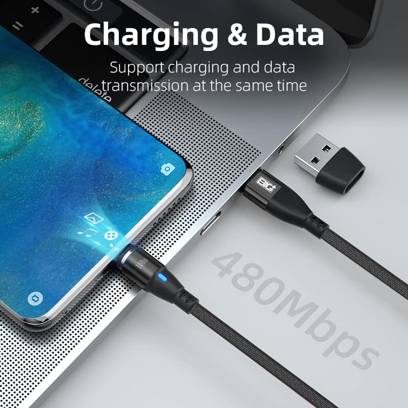 Premium 2-Pack 100 W Nylon Braided USB C Charging Cables – 1 M & 2 M Lengths, Fast PD Magnetic Connectivity for i-Products, Android Devices & Laptops – Unmatched Durability & Versatility