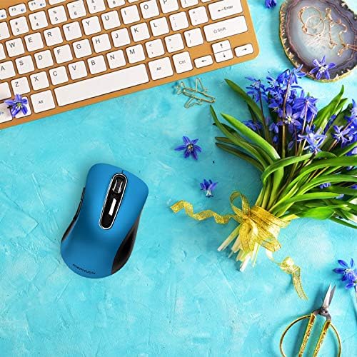 Upgrade Your Workflow with the Memzuoix 2.4 G Wireless Mouse – Ergonomic and Portable 1400 DPI USB Mouse for Laptop, PC & Desktop | 5 Customizable Buttons for Ultimate Control | Ideal for Professionals and Casual Users Alike