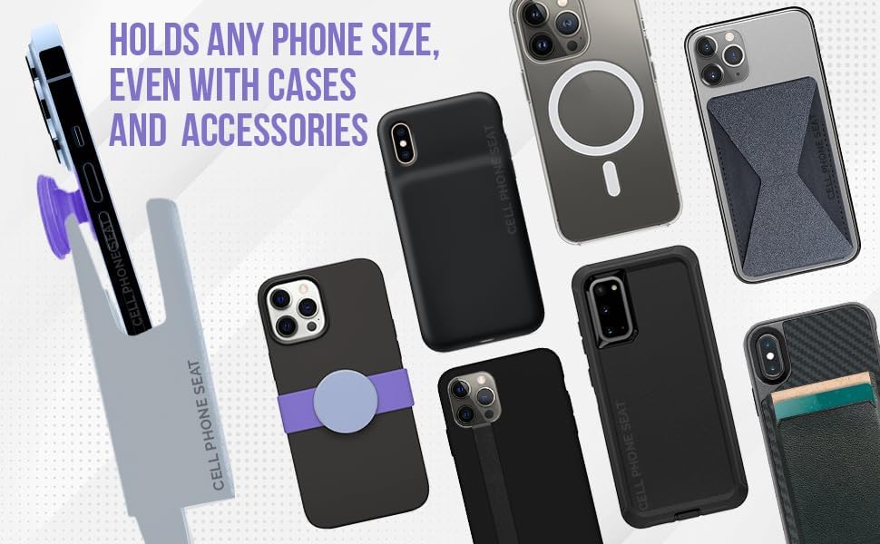 Smartphone Mounts for Cars or Trucks Made in USA by Cell Phone Seat, Universal Fit Including iPhone, Samsung, Android Cellphones, Wolf Gray Color, Hands-Free Compliant Cradle – Enhanced Compatibility and Speed