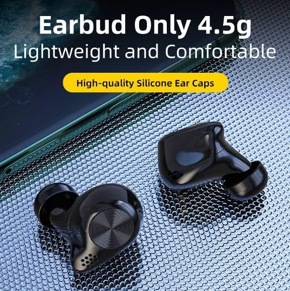 Lotus T1 Premium True Wireless Bluetooth Earbuds – Immerse Yourself in Deep Bass Sound with Ergonomic Comfort, Integrated Microphone for Clear Calls, and Waterproof Design for Active Lifestyles – Seamless Compatibility for All Devices