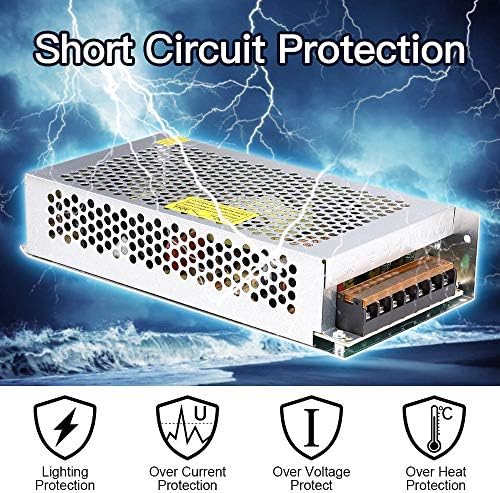 Ultra-Reliable 600 W DC 12 V 50 A Power Supply Adapter – Versatile AC 110/220 V to DC Converter for Seamless LED Lighting, Advanced CCTV Systems, High-Performance 3 D Printers, and Diverse Electronics – Enhanced Efficiency and Safety Features for Optimal Performance