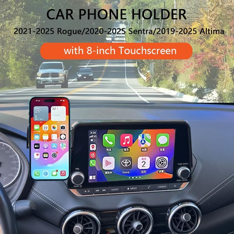 Elevate Your Nissan Driving Experience with the Ultimate 8-Inch Screen Car Phone Holder for 2021-2025 Rogue, 2020-2025 Sentra, and 2019-2025 Altima – Hands-Free, Durable Mount for Seamless Integration and Enhanced Safety, Effortless Installation, and Adjustable Viewing Angles