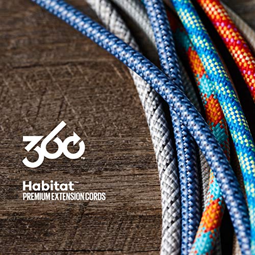 Transform Your Charging Routine with the 360 Electrical Habitat 4.8 A 6 ft USB Extension Cord – Versatile 4-Port Power Hub Ideal for i Phone, Android Devices, and Tablets – Stylishly Braided in Eye-Catching Poppy Fields – Fast Charging Capabilities with Superior Device Compatibility for an Organized, Tangle-Free Setup
