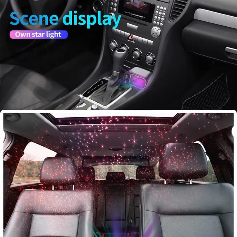 66 W Retractable Fast Car Charger – 4-in-1 Universal Phone Charging Solution with USB-C Adapter and Starlights for Enhanced Ambiance – Ideal for All Mobile Devices on the Go