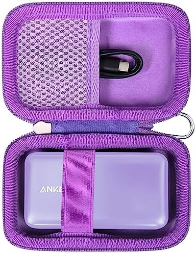 Khanka Premium Hard Shell Travel Case for Anker 3-in-1 Fast Charger & Power Banks – Shockproof, Lightweight, and Elegant Protection in Purple – Customizable Interior for Ultimate Compatibility and Organization – Perfect Accessory for On-the-Go Charging Solutions