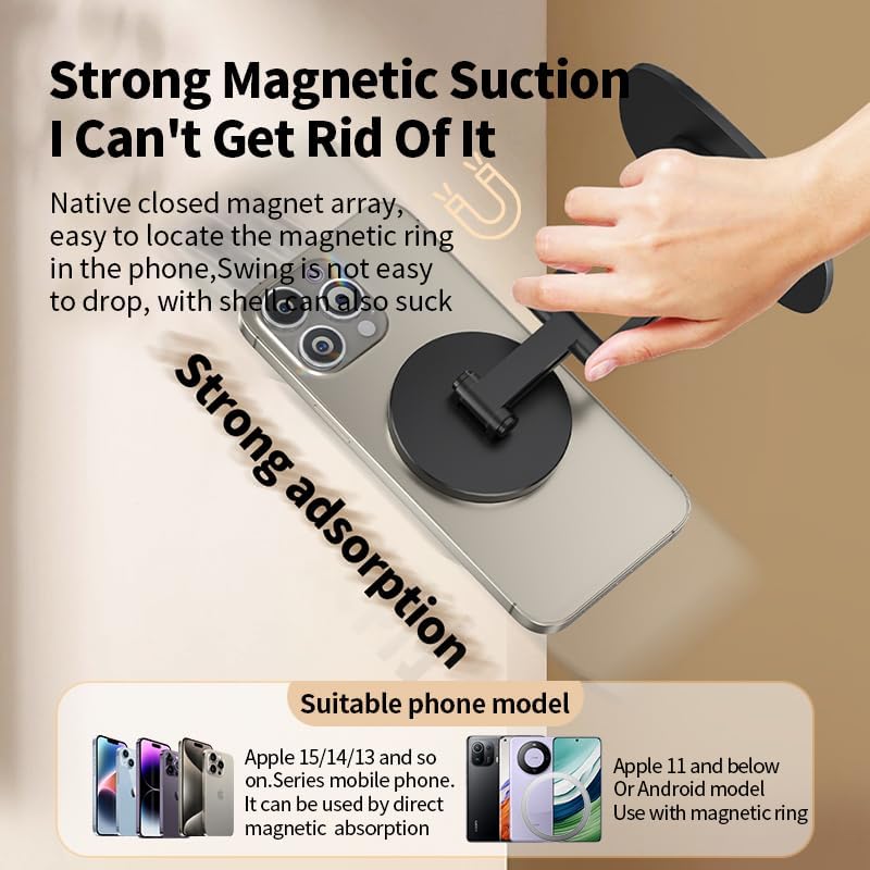 Rotation Magnetic Phone Stand Holder for iPhone Adjustable phone Holder Stand for Desk – Enhanced Compatibility and Speed
