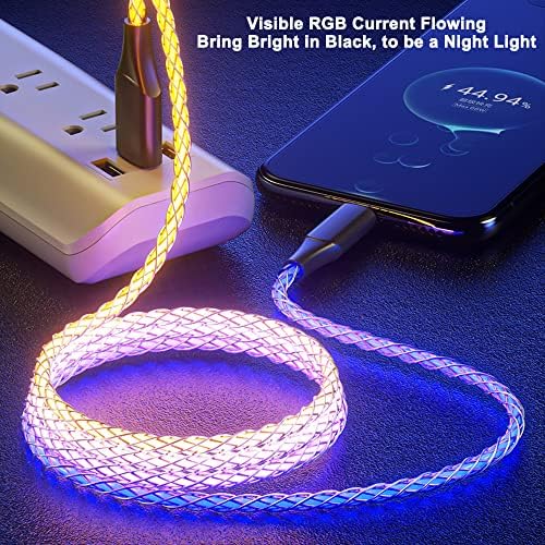 IHAO 60 W USB Type C to Type C Fast Charging Cable with LED Current Indicator – High-Speed Data Transfer for Android & i OS Devices – 39 Inch Universal Charger in Vibrant Green – Durable, Efficient Power Delivery for Modern Tech