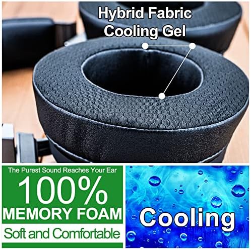 Upgrade Your Audio Experience with Virtuoso XT Cooling Gel Earpads – Premium Replacement for Virtuoso RGB Wireless SE Headset, Enhanced Comfort with Hybrid Fabric & Thick Cooling Gel (Black) – Perfect Fit, Easy Installation, Unmatched Breathability and Support