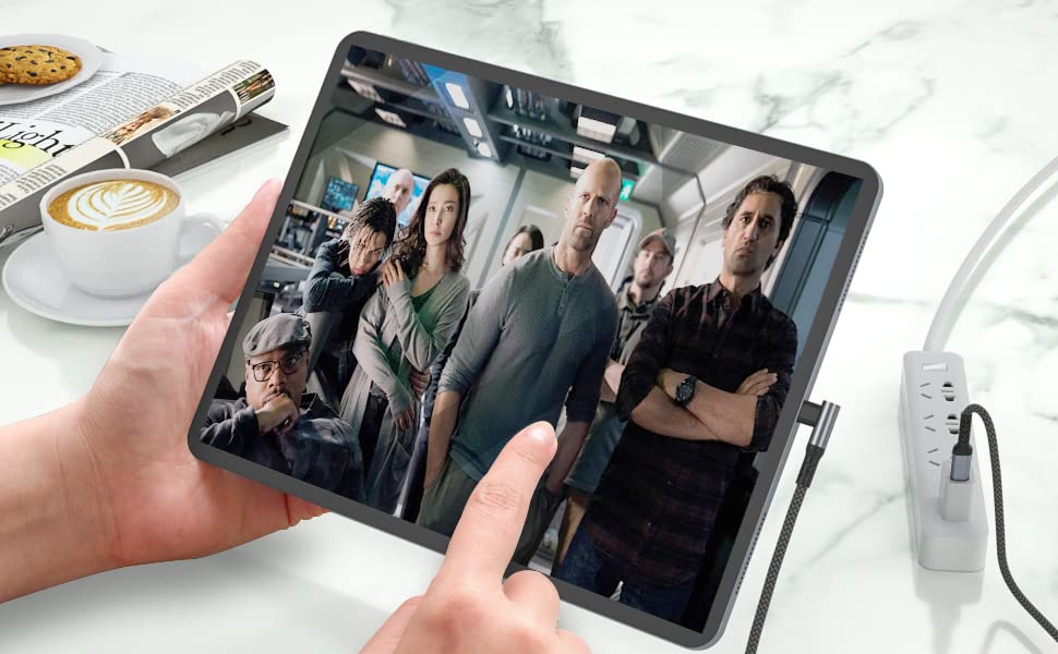 Basesailor 10 FT Right Angle i Phone Charger Cable – 90-Degree USB-C to Lightning Cord with USB A Adapter for Fast Charging – Perfect Compatibility with i Phone 14, 13 Pro Max, 12, 11, XS, XR, X, 8, 7, 6 Plus, 5 SE & i Pad 8, 9 – Enhanced Durability for Seamless Multitasking & Convenient Use