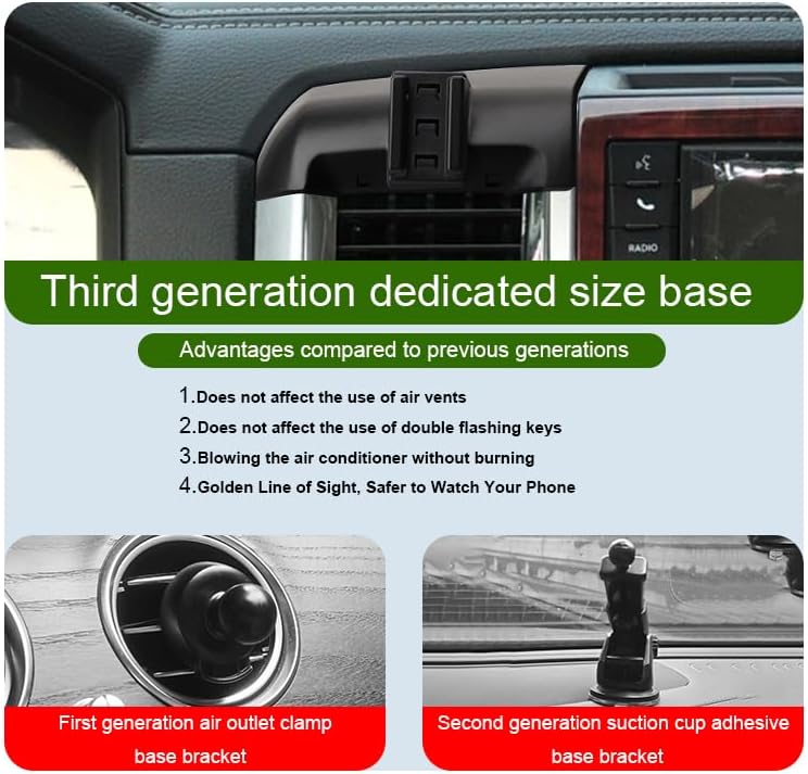 Car Phone Holder for Dodge Ram 1500 2500 3500 Auto Accessories [Only for 2019-2025 Ram 1500 2500 3500 12-in Screen] [X No Fit 5-in & 8.4-in Screen X] [Please verify if your screen size is appropriate] – Enhanced Compatibility and Speed