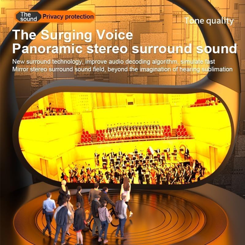 Elevate Your Fitness Journey with Open Ear Bluetooth 5.4 Sport Headphones – Ultra-Light Wireless Earbuds with Secure Ear Hooks, 50 Hours of Playtime, Built-In Microphone, and Waterproof Design – Perfect for Running, Workouts, and Active Lifestyles with Innovative LED Charging Case