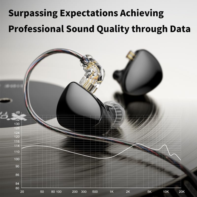 TRN MT5 Type C Wired Earbuds – Premium Noise-Isolating In-Ear Headphones with Immersive Bass & Tangle-Free Cord for Unmatched Audio Quality – Ideal for Music Enthusiasts & Professionals, Featuring Interchangeable Cable & Built-in Microphone (Sleek Black Finish)