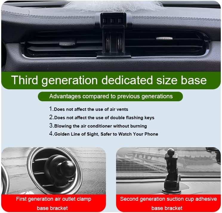 Car Phone Holder for Jaguar XF Auto Accessories [Only for 2016-2020 XF] [Auto Lock Hands Free Cell Phone Mount Car fits for iPhone & All Smartphones] – Enhanced Compatibility and Speed