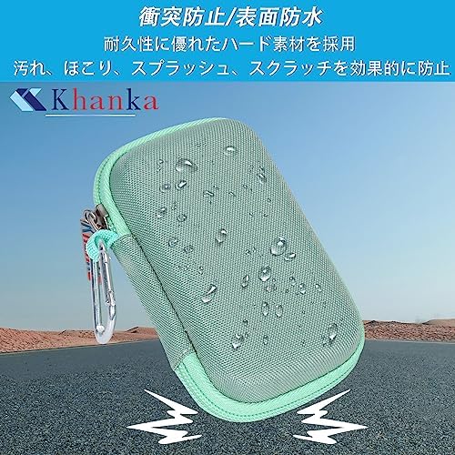 Khanka Compact Hard Shell Travel Case for Anker Mag Go 10000 m Ah Power Bank – Lightweight & Shockproof Protection for Apple Watch Charging – Ideal for Outdoor Adventures with Carabiner Clip – Dust & Water Resistant Storage Solution – Secure Design with Internal Buckle & Mesh Pocket for Accessories – Case Only, No Battery Included