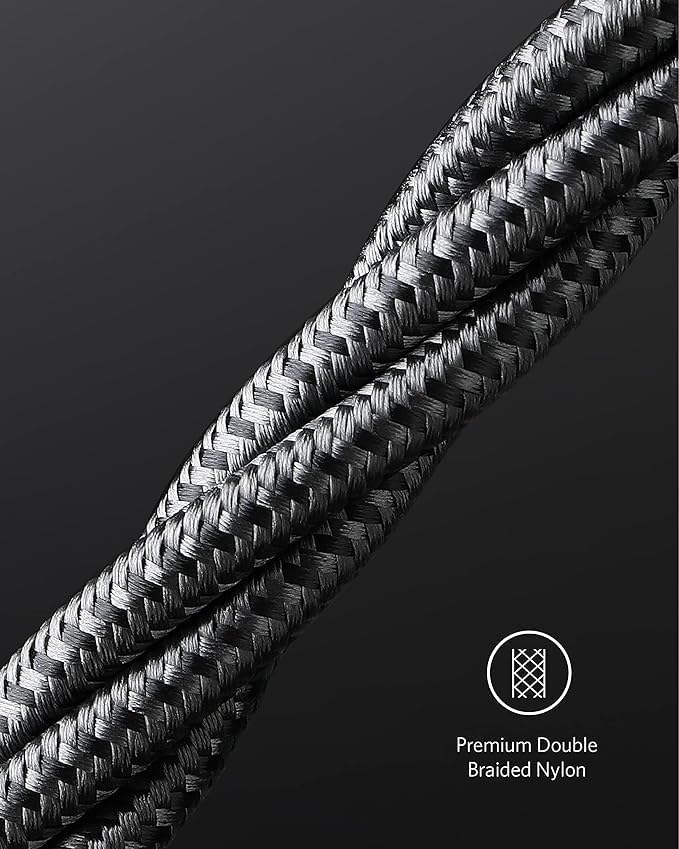 Anker 6 FT USB C to USB C Charging Cable Pack – 60 W Fast Charge for i Phone 16 Series & i Pad Mini 6 – Durable Nylon Braided Design, Enhanced Compatibility & Flexibility for All USB-C Devices (5 Pack)