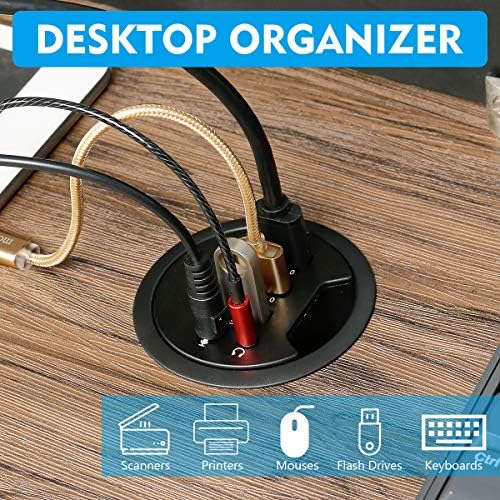 Streamline Your Workspace with the WDX Desk-Fit 4 Port USB 3.0 Hub – Compact 3.14″ Diameter Design with 5 Gbps Data Transfer, 3.5 mm Audio Mic Jack, and BC 1.2 USB Charger for i Phone & Smartphones – Ultimate Connectivity Solution for Professionals and Tech Enthusiasts
