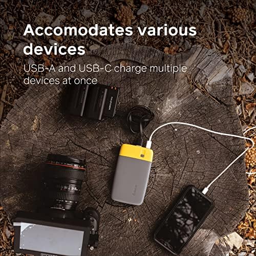 Bio Lite Charge 20 PD Portable Power Bank – 6,000 m Ah Multi-Device Fast Charger with 18 W USB-C In/Out and USB-A Output for Ultimate Compatibility and Convenience on the Go