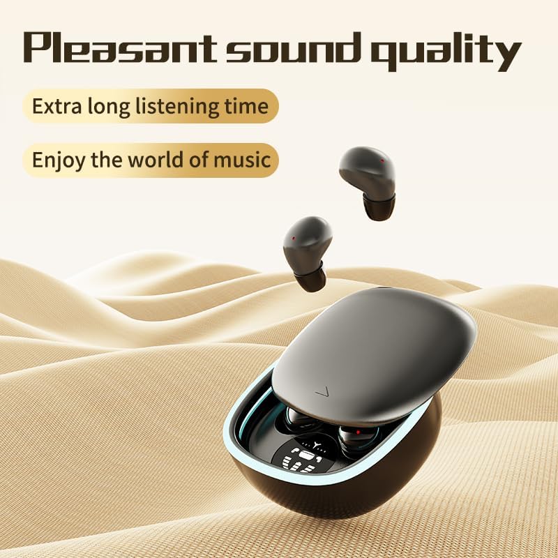 Ultra-Compact Wireless Sleep Earbuds | Advanced Bluetooth 5.4 Noise Cancelling Headphones for Side Sleepers | Immersive Hi-Fi Stereo & Deep Bass | Invisible White Comfort for Disturbance-Free Rest and Daily Use